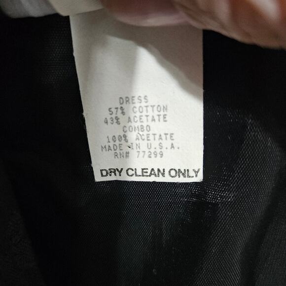 Vintage early 90s Scarlett Nite Maxi Dress Gown Sleeveless Black Floral Sz Small - Picture 8 of 9